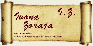 Ivona Zoraja vizit kartica